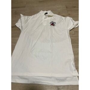 New Hampshire Motor Speedway Vtg Made In USA Polo Shirt Size L Mens NASCAR White